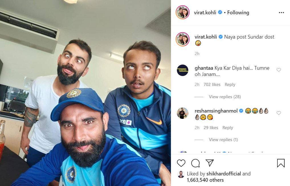 मस्ती के मूड में विराट कोहली, आंखें बनाकर क्लिक की ये तस्वीर