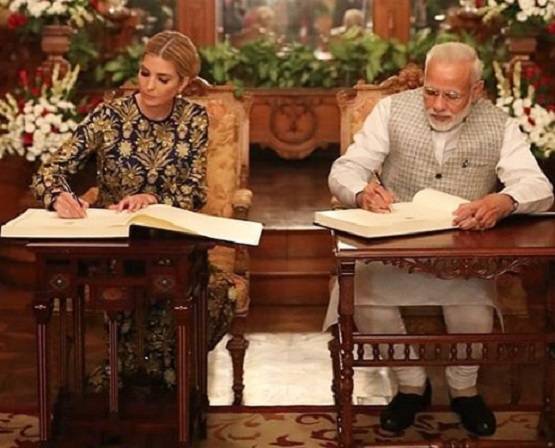 US पहुंच इवांका ने शेयर की तस्वीर, लोगों ने पकड़ी 'गलती'