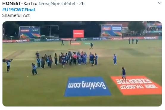 U19 WC फाइनल पर बवाल: मैदान पर खिलाड़ी भिड़े और सोशल मीडिया पर फैंस