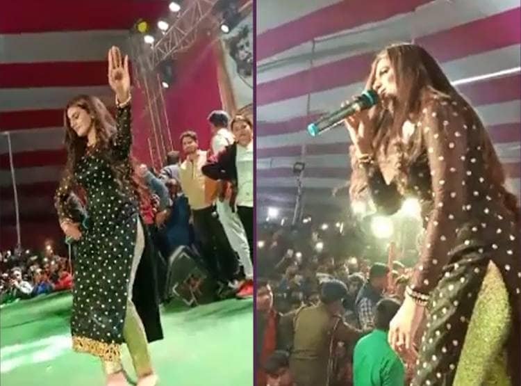 भोजपुरी सिंगर अक्षरा की एक झलक पाने को बेकाबू हुई भीड़, तोड़ डाली कुर्सियां