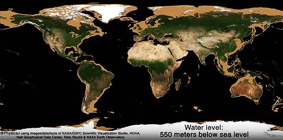 अगर सारे समुद्र सूख जाएं तो कैसी दिखेगी धरती...देखें भयावह तस्वीरें