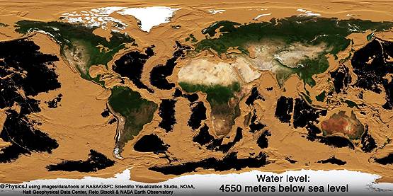 अगर सारे समुद्र सूख जाएं तो कैसी दिखेगी धरती...देखें भयावह तस्वीरें