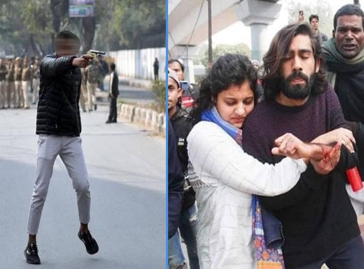 शाहीनबाग में युवक ने चलाईं गोलियां, कहा- ये सिर्फ हिन्दुओं का देश