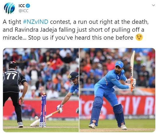 IND vs NZ: रन आउट से फिर हारी टीम इंडिया, ICC ने किया धोनी को याद