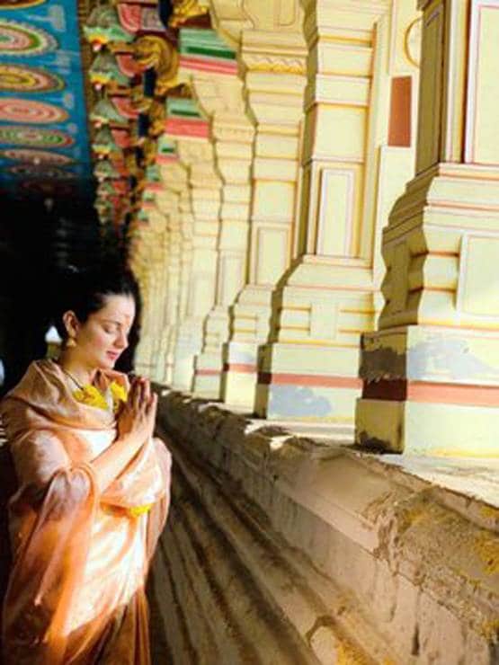 शिव की आराधना के लिए रामेश्वरम पहुंची कंगना रनौत, Photos