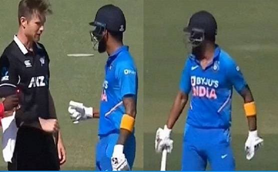 IND Vs NZ: मैदान पर भिड़े KL राहुल और नीशाम, विकेट के बीच हुई तनातनी