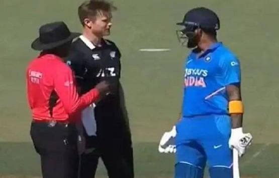 IND Vs NZ: मैदान पर भिड़े KL राहुल और नीशाम, विकेट के बीच हुई तनातनी