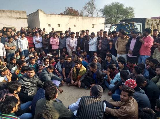 हेड कांस्टेबल रतनलाल शहीद, पुलिस के ट्रक पर गद्दार वाला मैसेज