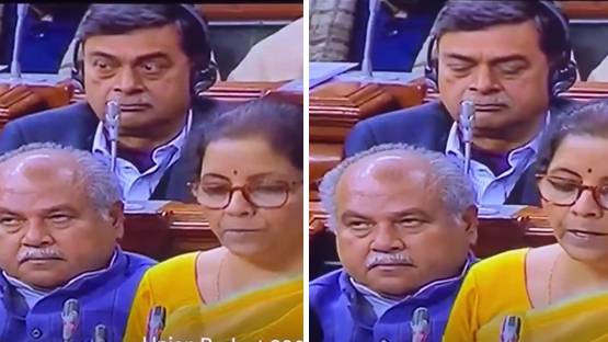 VIRAL: निर्मला के बजट भाषण में नींद से बचने की कोशिश करते दिखे मंत्री