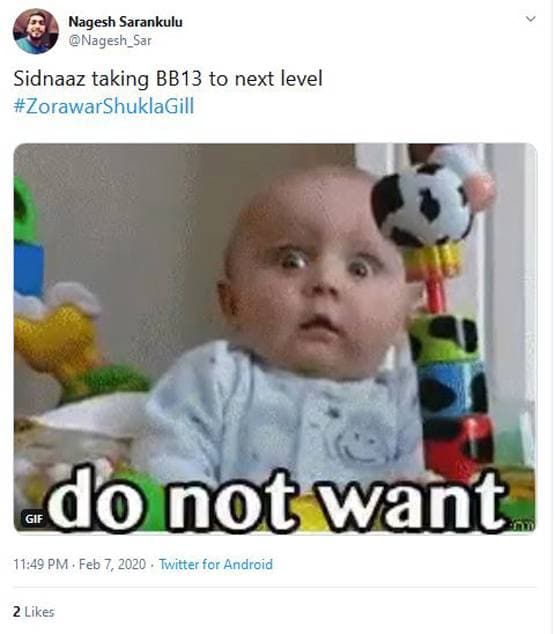 बच्चों का नाम सोच रहे थे सिडनाज, ट्विटर पर ट्रेंड हुआ 'जोरावर गिल शुक्ला'