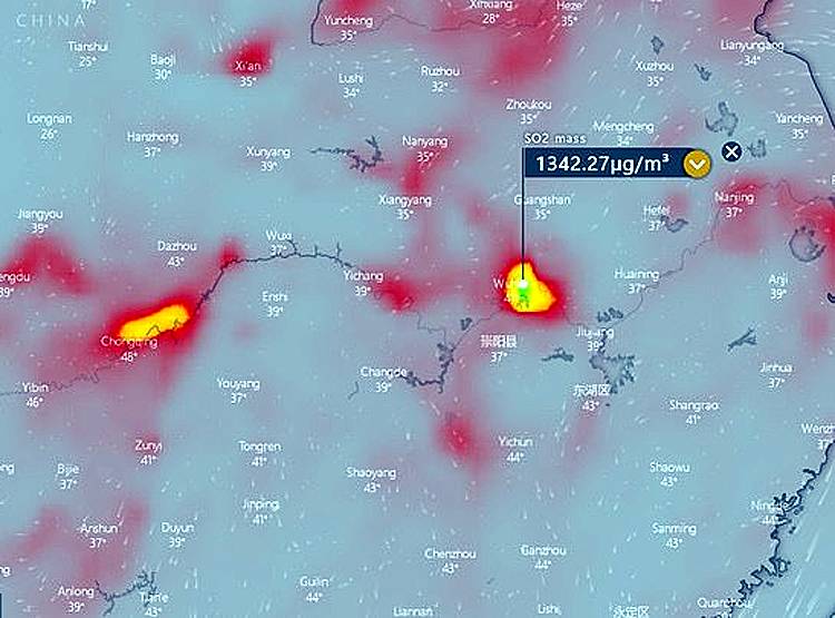 सैटेलाइट इमेज में दिखी सल्फर गैस, वुहान में 14 हजार शवों को जलाने का शक