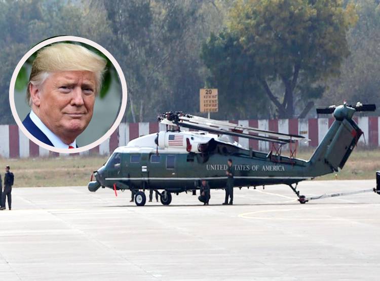 भारत पहुंचा ट्रंप का हेलिकॉप्टर मरीन वन, मिसाइल को भी कर देगा बेअसर