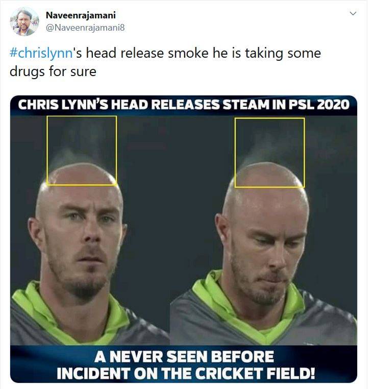 क्रिकेट के मैदान पर खिलाड़ी के सिर से निकला धुआं, उड़ा मजाक