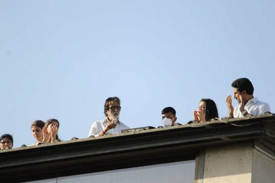 बच्चन परिवार का कोरोना कमांडोज को सलाम, ऐश्वर्या-अभिषेक ने बजाई ताली