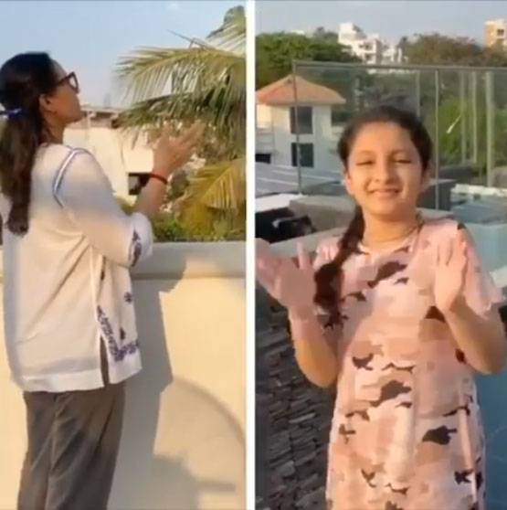 कोरोना कमांडो को नन्हे स्टारकिड्स का क्यूट सलाम, बजाई थाली और घंटी