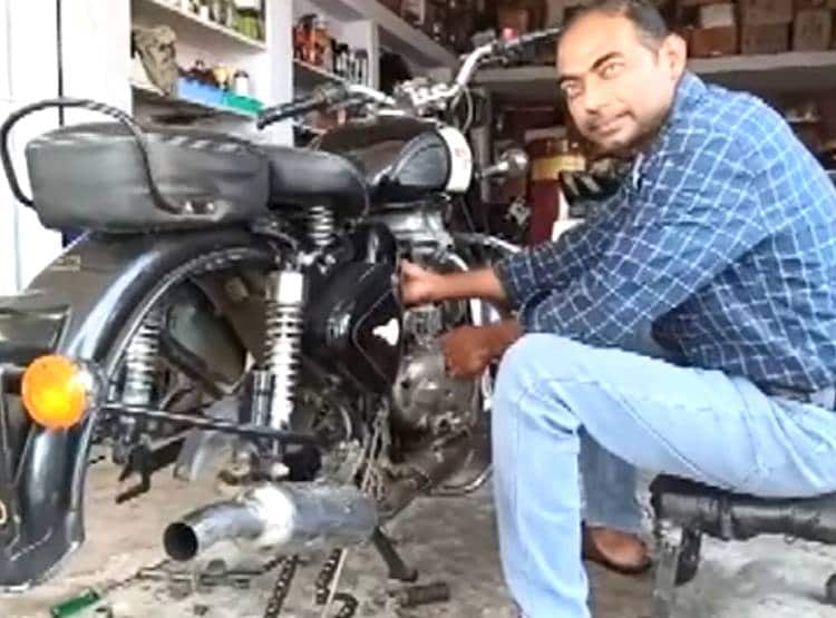 जुगाड़ का कमाल, डीजल से चलने वाली बुलेट देती है 100 का माइलेज