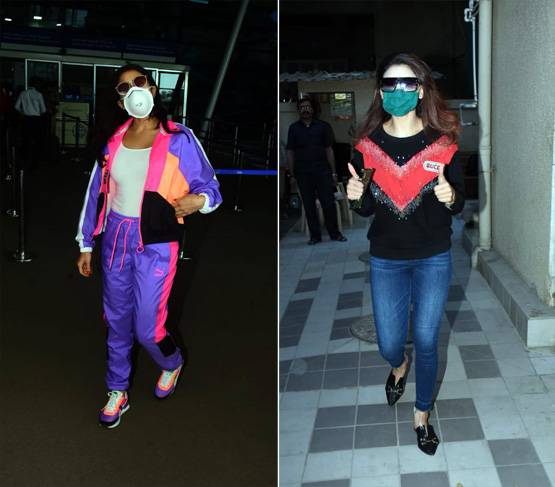 कोरोना वायरस से सावधानी बरत रहीं एक्ट्रेस, मास्क लगाए दिखीं सारा-उर्वशी