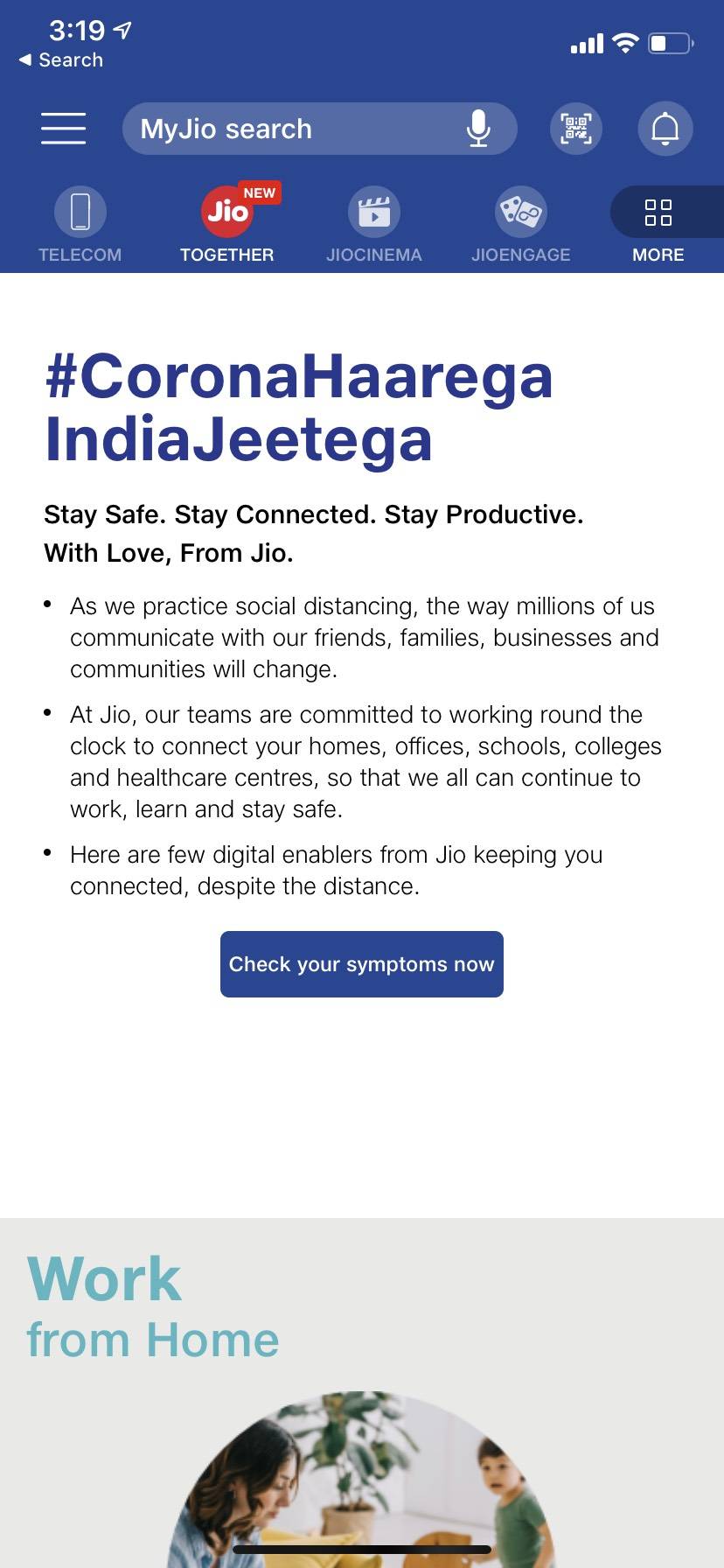 Jio ने लॉन्च किया कोरोना के लक्षण चेक करने वाला टूल, ऐसे करेगा काम