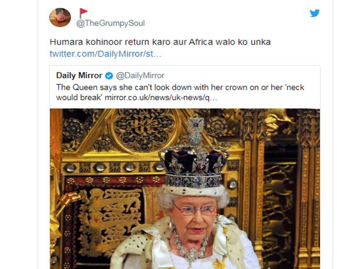 ब्रिटेन की महारानी बोलीं- ताज बहुत भारी, लोग बोले- कोहिनूर लौटा दो