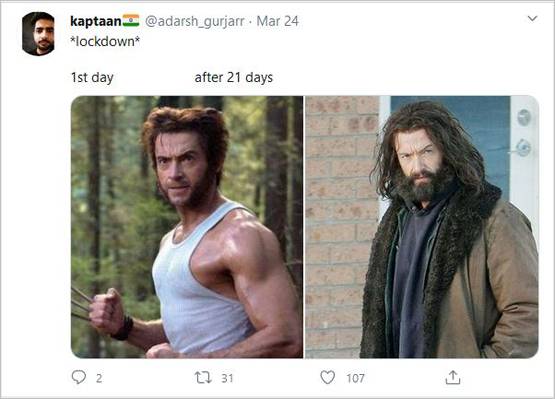 21 दिन के लॉकडाउन में होने वाला है ऐसा हाल, वायरल हो रहे फनी मीम्स