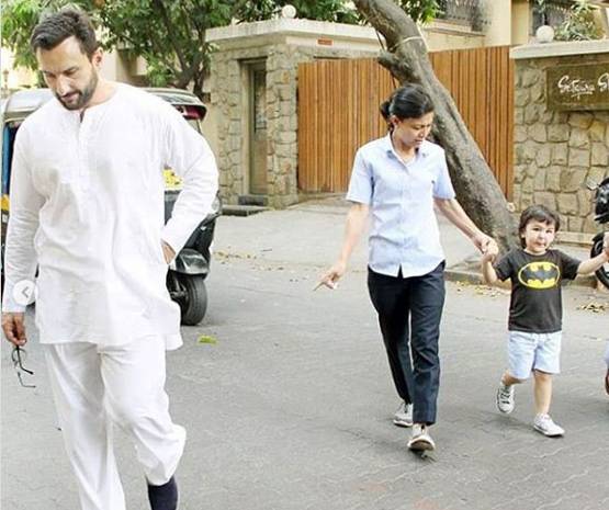 पापा सैफ के साथ निकले तैमूर, पैपराजी को देख ऐसे चिढ़ाया मुंह