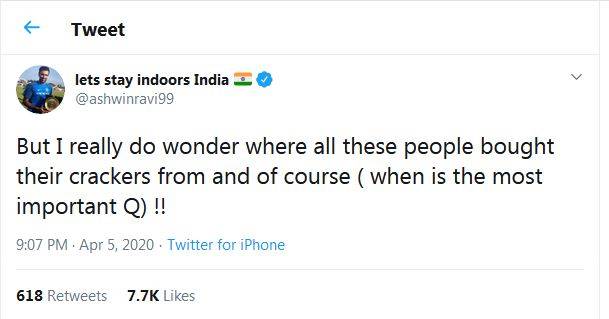 लोगों के पटाखे फोड़ने पर भड़के गंभीर, अश्विन बोले- कहां से खरीद लाए