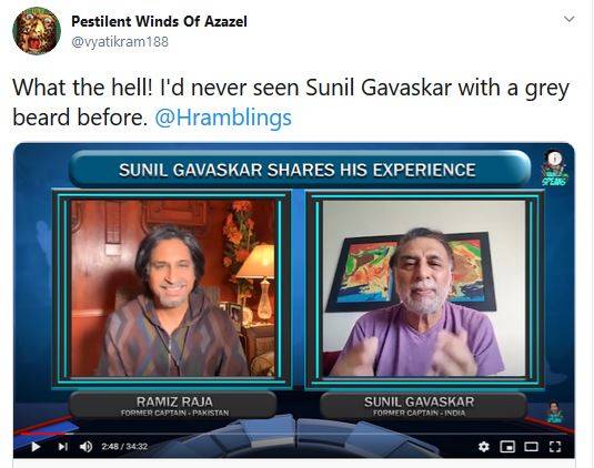 सफेद दाढ़ी में दिखे गावस्कर, सोशल मीडिया पर नया लुक वायरल