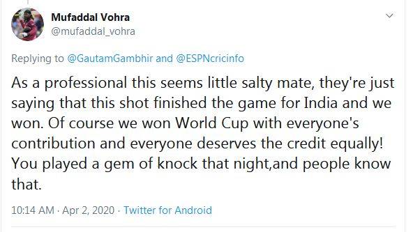 धोनी के वर्ल्ड कप में विनिंग छक्के पर गंभीर ने उठाए सवाल, भड़के फैंस