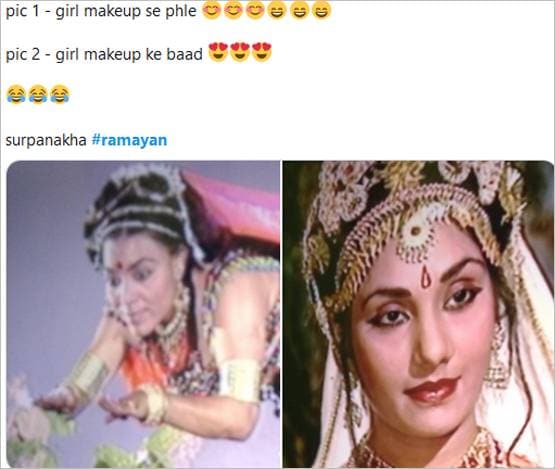 सोशल मीडिया पर वायरल हुए रामायण के सीन्स, यूजर्स ने बनाए फनी मीम्स