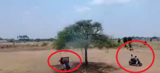 सिर पर आ गया ड्रोन तो सरपट घर को भागे लोग, लॉकडाउन का मजेदार वीडियो