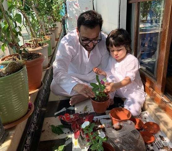 ईस्टर पर पापा सैफ ने ऐसे किया तैमूर को तैयार, करीना ने शेयर की फोटोज