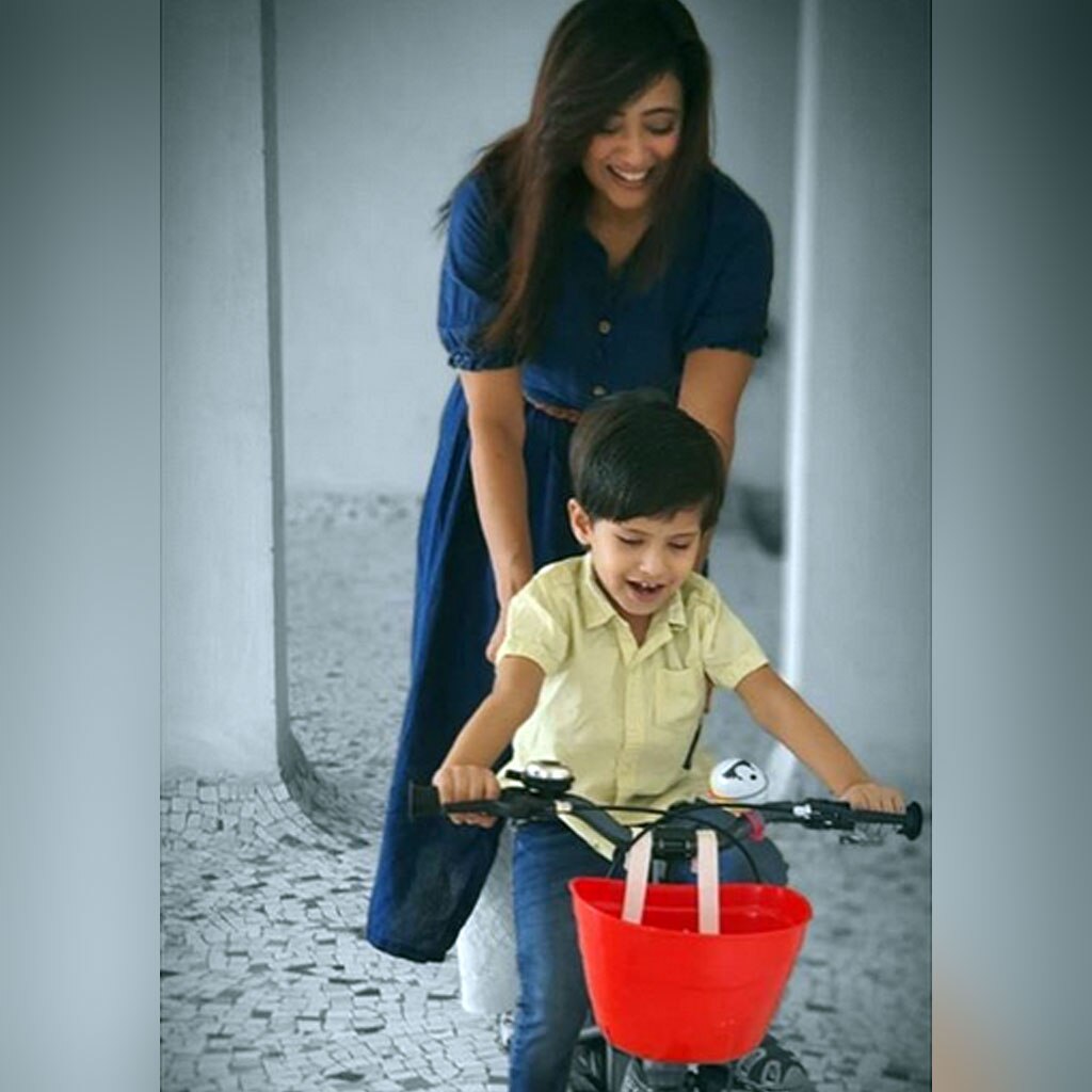 श्वेता तिवारी अपने बेटे के साथ