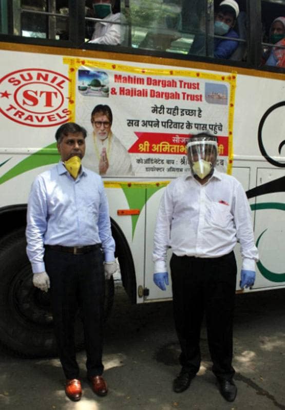 अमिताभ ने की मुंबई में फंसे प्रवासियों की मदद, यूपी के लिए 10 बसें रवाना