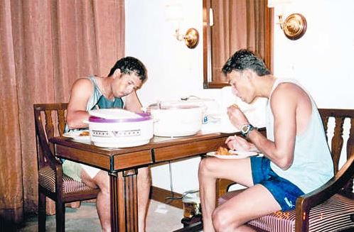 Ajit Agarkar and Sachin Tendulkar