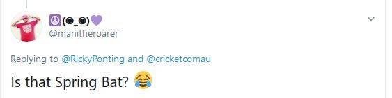 पोंटिंग ने शेयर की अपने बल्ले की तस्वीर, लोगों ने पूछा- क्या ये स्प्रिंग वाला है
