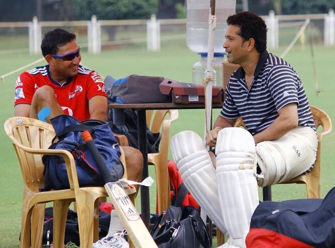 Ajit Agarkar and Sachin Tendulkar