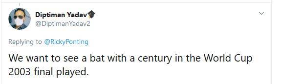 पोंटिंग ने शेयर की अपने बल्ले की तस्वीर, लोगों ने पूछा- क्या ये स्प्रिंग वाला है