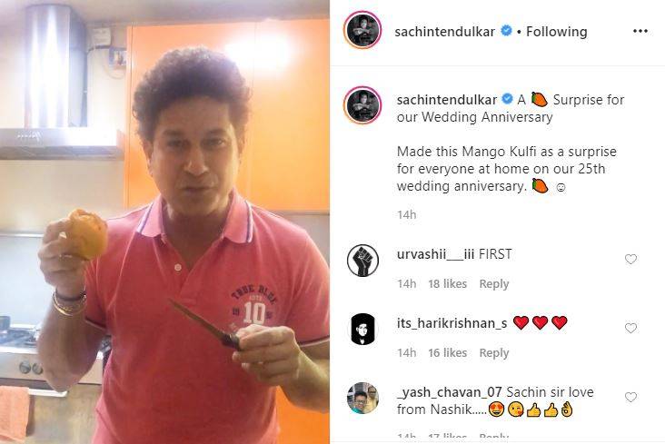 सचिन ने वाइफ अंजलि को दिया खास सरप्राइज, मैंगो कुल्फी बनाकर खिलाई