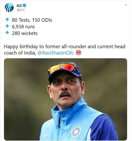 58 के हुए शास्त्री, कोहली ने बर्थडे विश कर कहा- बहादुर कुछ ही होते हैं