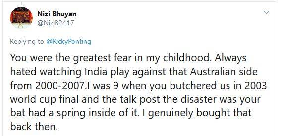 पोंटिंग ने शेयर की अपने बल्ले की तस्वीर, लोगों ने पूछा- क्या ये स्प्रिंग वाला है