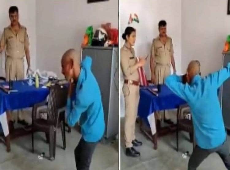 सपना चौधरी के गाने पर थाने में मंदबुद्धि से कराया डांस, हुआ एक्शन