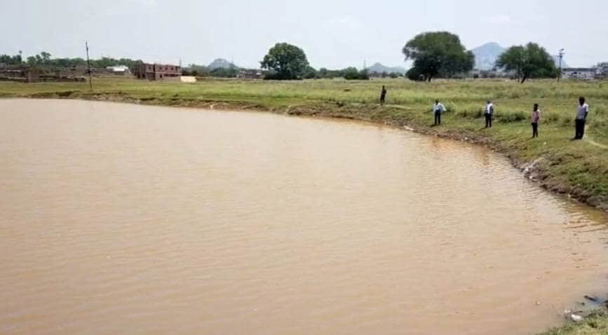 तालाब का पानी हुआ लाल, मरने लगीं मछलियां, सामने आई ये वजह