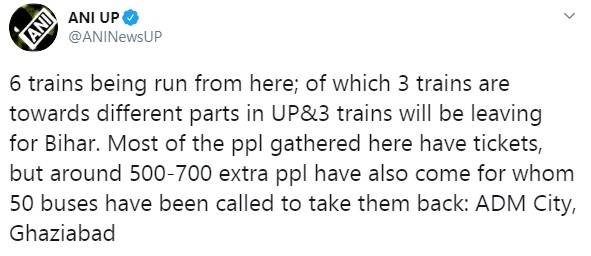 गाजियाबाद: भारी संख्या में उमड़े मजदूर, सोशल डिस्टेंसिंग की उड़ी धज्जियां