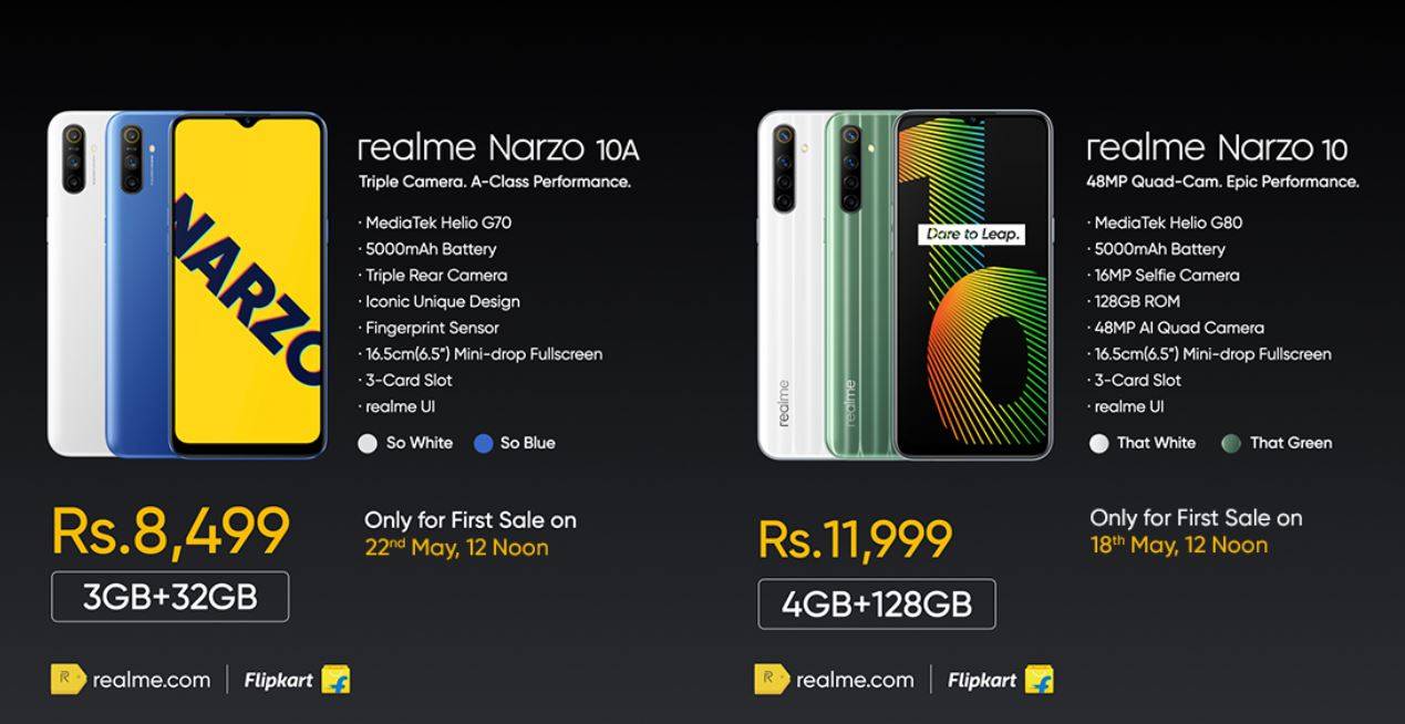 5,000mAh बैटरी- क्वॉड कैमरा वाला Realme Narzo 10 सीरीज लॉन्च, जानें फीचर्स