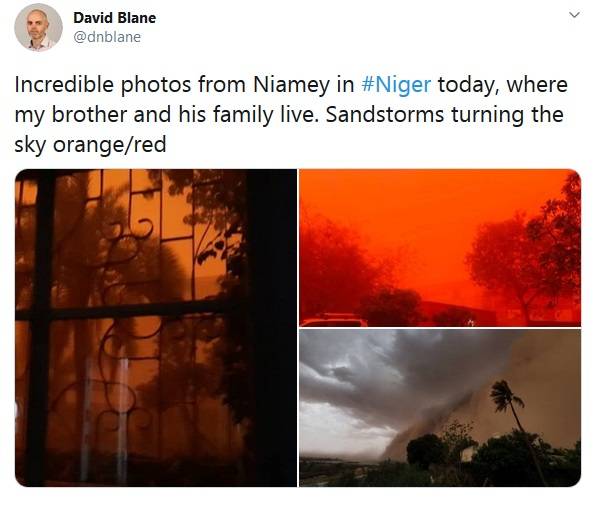 इस देश में अचानक लाल हो गया आसमान, लोग बोले- ये तो दुनिया का अंत है