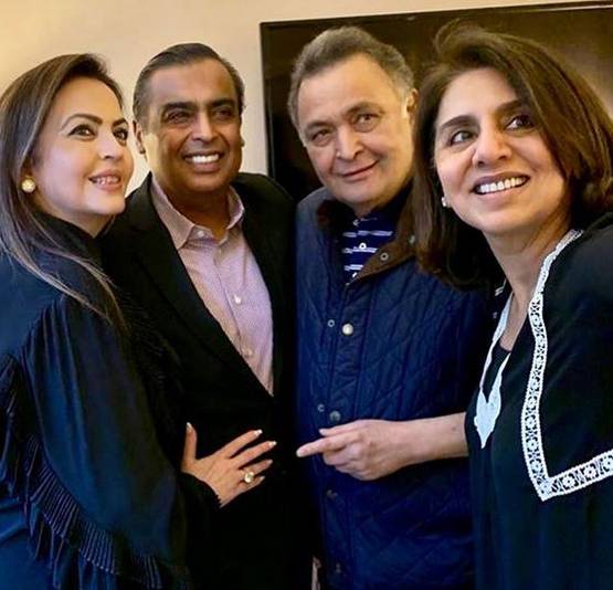 ऋषि कपूर के उपचार में सहयोग के लिए अंबानी परिवार को नीतू ने कहा थैंक्स