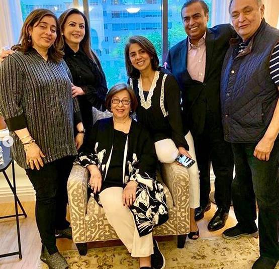 ऋषि कपूर के उपचार में सहयोग के लिए अंबानी परिवार को नीतू ने कहा थैंक्स