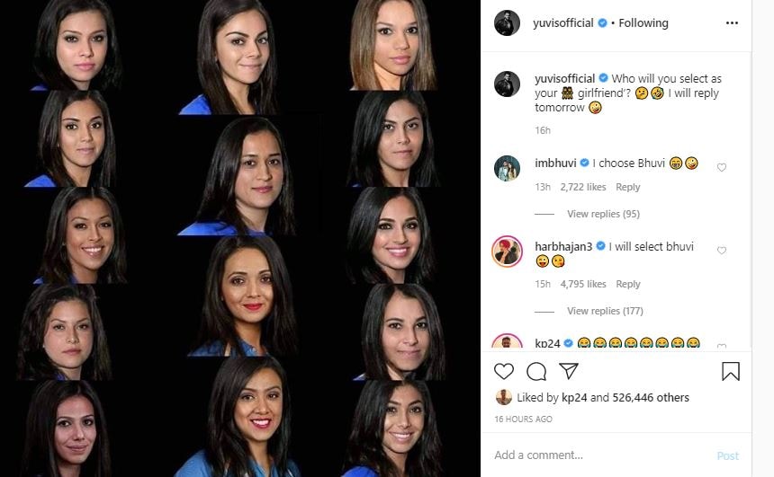 युवी ने शेयर किया भारतीय क्रिकेटरों का फीमेल वर्जन, सभी भुवी पर लट्टू