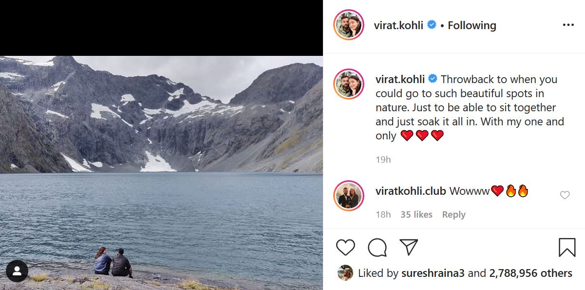 कोहली को याद आए अनुष्का संग छुट्टियों के दिन, शेयर किया ये फोटो