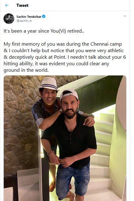 सचिन तेंदुलकर ने शेयर किया इमोशनल पोस्ट, युवराज ने दिया ये जवाब